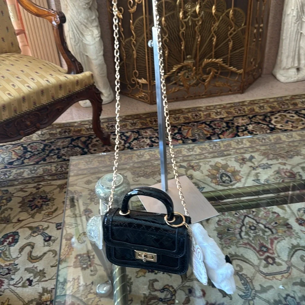 Handbag / crossbody mini size with Plush Bunny Charm patent leather